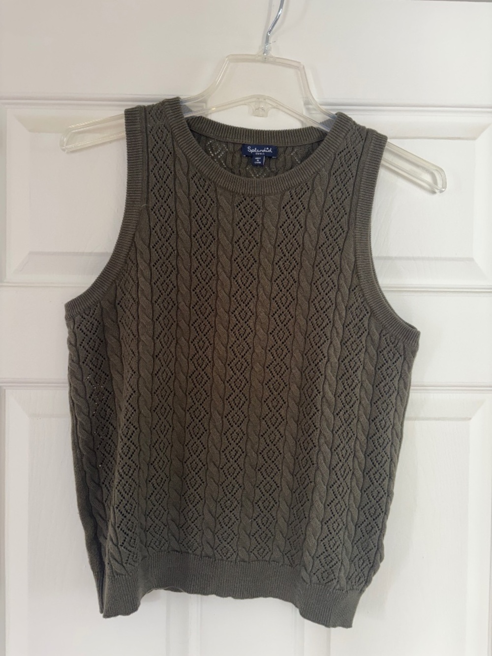 Splendid sz S olive green knitted sweater vest